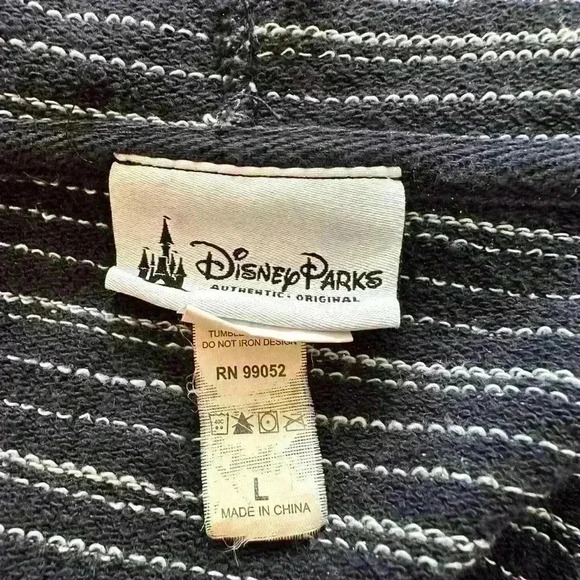 Disney Parks Mickey Mouse Zip Hooded Black Jacket Size L - Picture 9 of 10